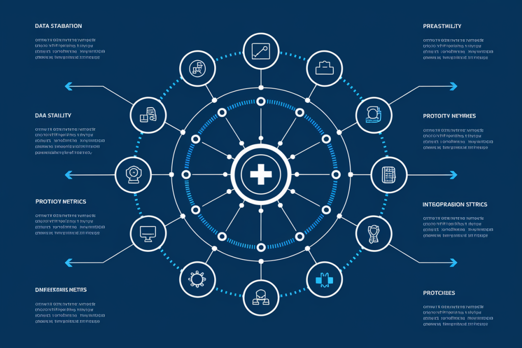 엔드투엔드 암호화 흐름을 설명하는 인포그래픽으로, 루트 데이터부터 암호화된 전송 및 사용자 복호화까지의 보안 데이터 경로를 보여줌