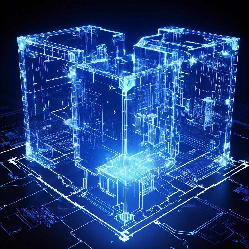 전략의 핵심이 사라진 위기를 상징하는, 세 군데가 뚫리고 조각난 복제 청사진이 전략적 오류와 계획의 불완전함을 드러내는 이미지입니다.